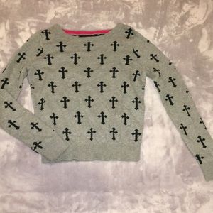 Crop Cross Sweater